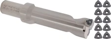 U drill 2x6”, 1-1/2” shk, 3D index, Extra 10pcs  WCMX08 inserts #UD-2