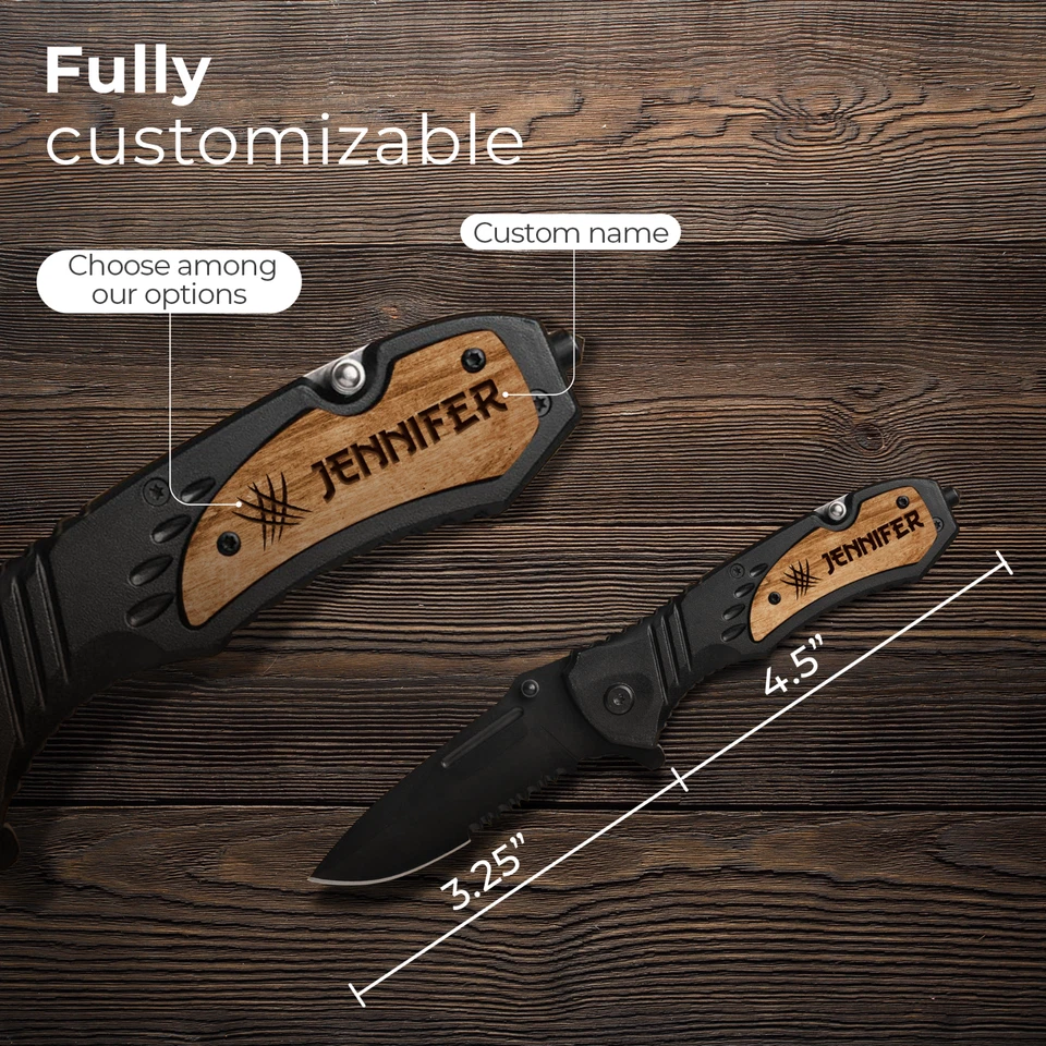 Custom Pocket Knife | Personalized Engraved Folding Knife for Men - Image 2 of 4