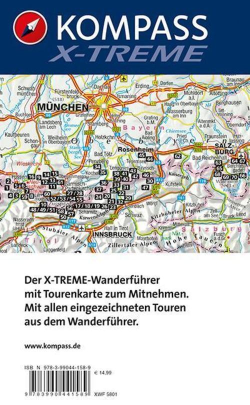 Thumbnail - Kompass X-treme Wanderführer Bayerische Alpen, 70 Alpine Tou ...