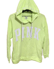 NEW Victoria's Secret PINK Sweatshirt Hoodie Graphic Logo Pullover XS Oversize