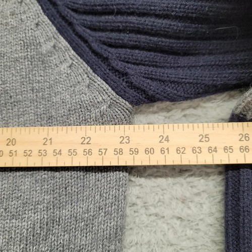 Rocawear Sweater Mens Large Gray Blue Wool Blend Vintage RW Spellout Knit Y2K 90 - Picture 14 of 14