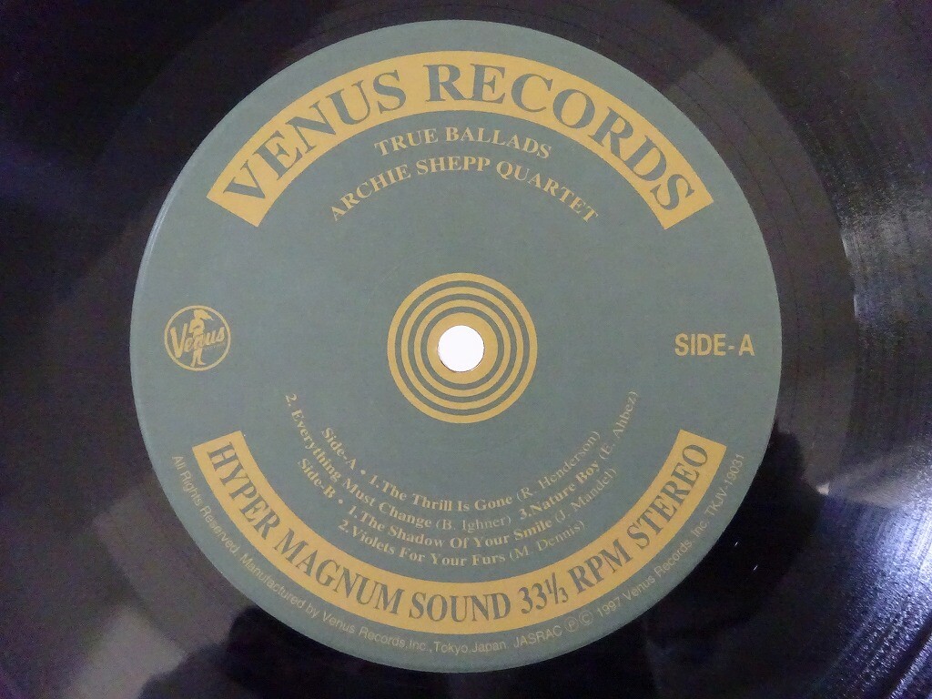 Archie Shepp Quartet True Ballads Venus Records TKJV-19031 Japan