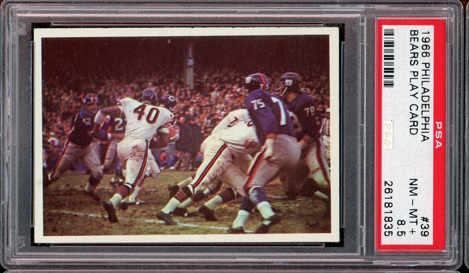 Bears Play Card #39 (Football Cards 1966 Philadelphia) — is it worth grading?