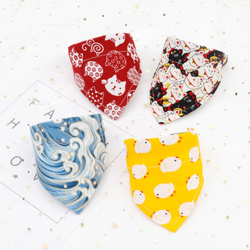 Pet Neckerchief Bib Puppy Bandana Cute Triangle Scarf Tie Clearance Sale - Image 2 of 4