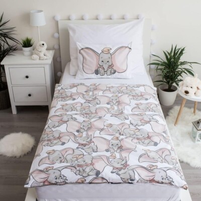 Disney Dumbo Toddler Bedding 100% Cotton Cot Bed Reversible
