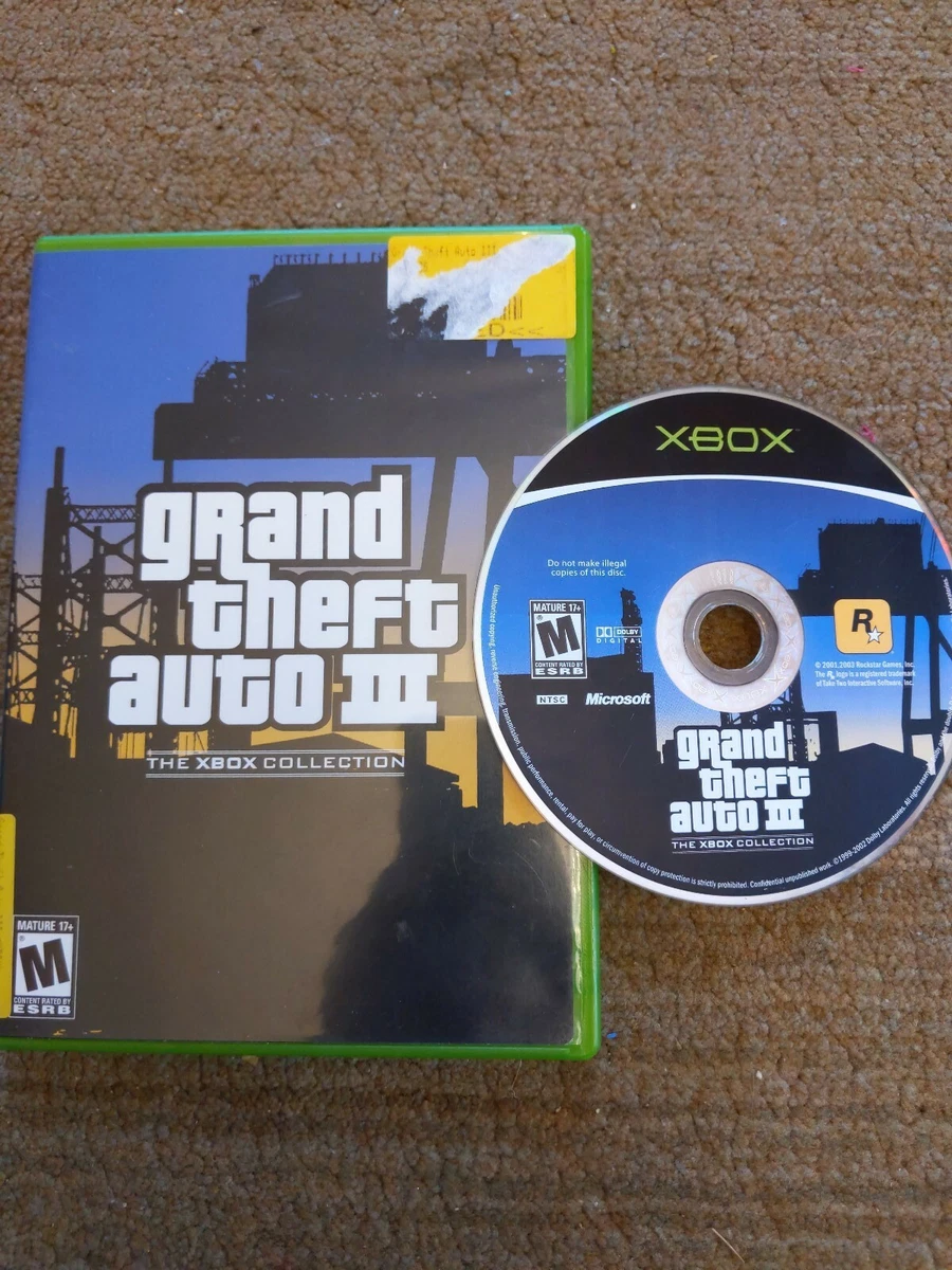 Grand Theft Auto III Microsoft Xbox Video Game w/Manual Rockstar Games