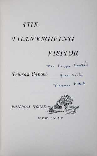 Truman Capote / Thanksgiving Visitor Inscribed and signed by the author 1st 1968 - Picture 3 of 4
