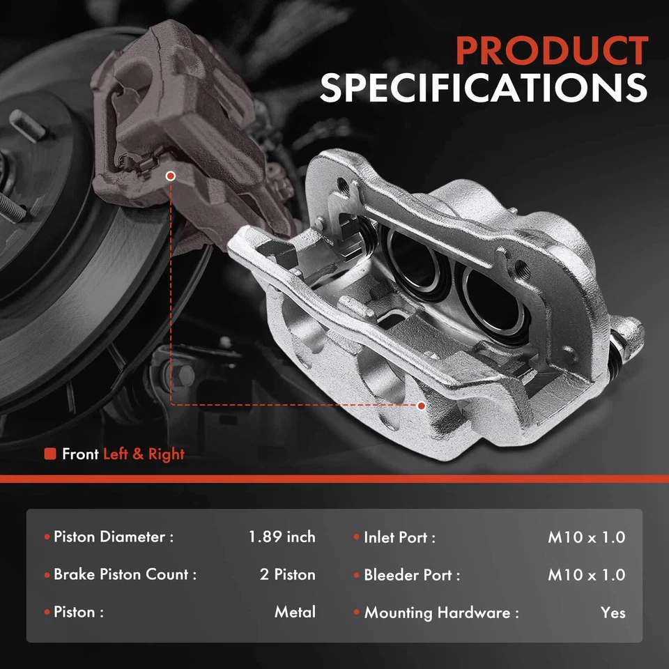 Par de pinzas de freno de disco delanteras con soporte para Kia Sedona 2015 2016-2021 V6 3,3 L Foto 2 de 4