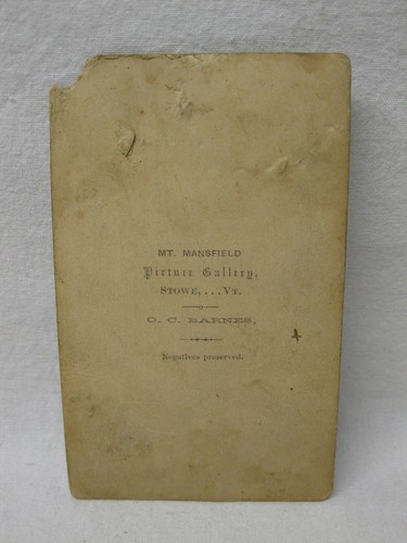 CDV homme malade ou post mortem bizarrerie photo vintage ancienne famille Quinn Boyd Stowe Vt - Photo 2/2