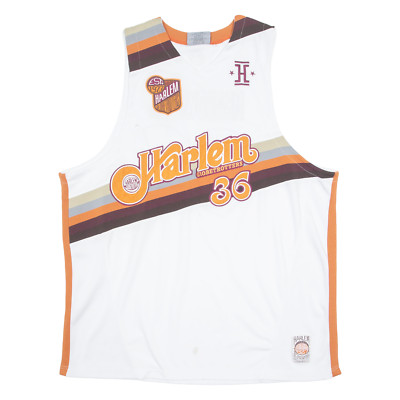 HARLEM GLOBETROTTERS Herren Trikot weiß ärmellos USA Rundhals 3XL