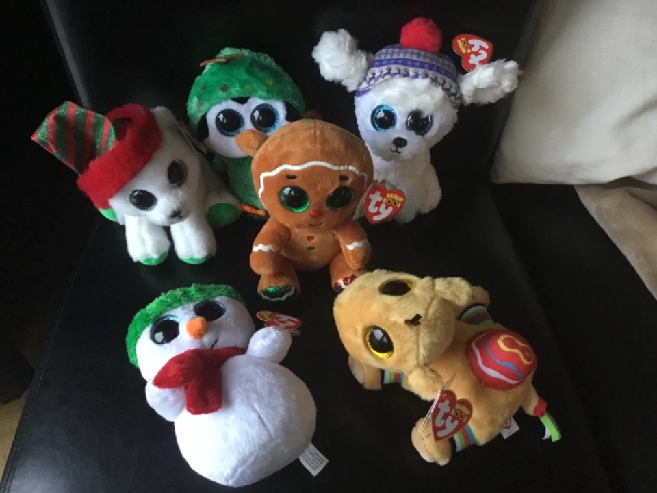 W-F-L TY Weihnachten Beanie Boos ca. 15 cm Glubschi Auswahl Rentier Boo` s - Bild 2 von 4