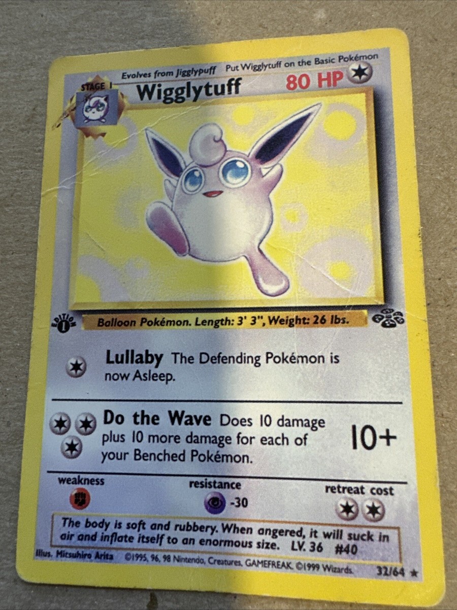 Pokemon Jungle Set 1st Edition Wigglytuff 32/64 1999 Vintage WoTC