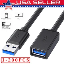 USB3.0 Extension Cable High Speed Extender Cord Adapter TypeA Male to Female Lot