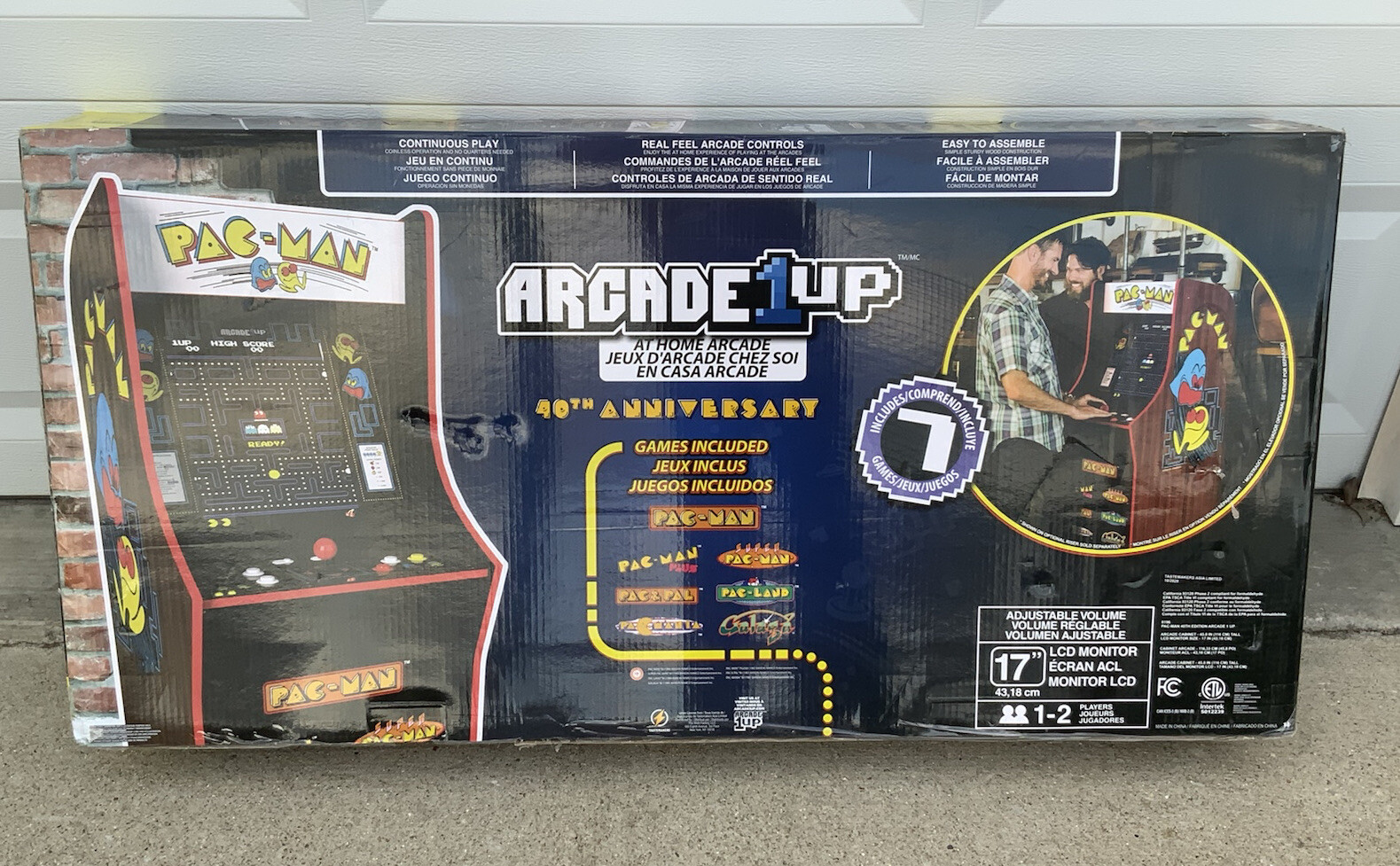 Pacman Riser Box ARCADE1UP PAC-MAN 40th ANNIVERSARY Cabinet Game w/RISER, CHAIR +7 GAMES ...