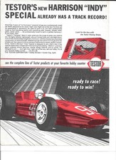Testor New Harrison "Indy" Special Slot Car Vintage Magazine Ad PHOTOCOPY