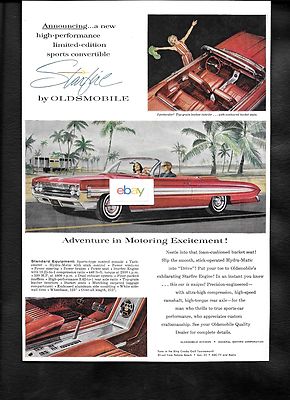 Oldsmobile 1961 Starfire Adventure IN Motor Spannung! Rot Convertible Anzeige