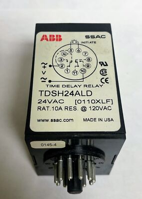 ABB SSAC TDHS24ALD TIME DELAY RELAY 24 VAC New