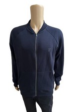 Men French Connection Baseball Full Zip Lightweight Jacket Blue Navy XL $118