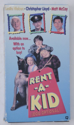Rent-A-Kid (VHS, 1995) Leslie Nielsen Christopher Lloyd Comedy FORMER RENTAL