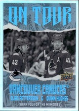 2024-25 Upper Deck #OT-26 Pettersson, Hughes On Tour Vancouver Canucks.