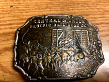 Central & Union Pacific Rail Road Co Vintage Belt Buckle