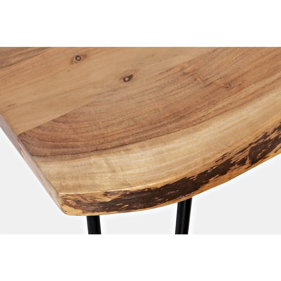 Mesa de comedor moderna de madera maciza Nature's Edge 52"" con borde vivo altura de mostrador Foto 4 de 4