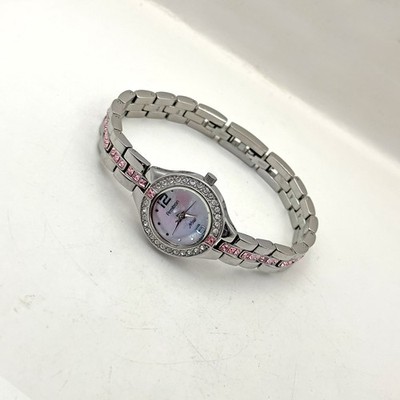 Armitron Now Watch Pink Rhinestones Crystals 75/5205SV 22mm Womens