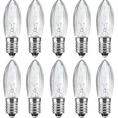 E10 Glühbirnen, 34 V, 3 W, Pack 10, Kerzenlichter, Weihnachtsdeko, Candle Arch