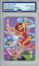 MEGAN HILTY SIGNED DISNEY FAIRIES ROSETTA TINKER BELL CARD AUTOGRAPH PSA DNA COA