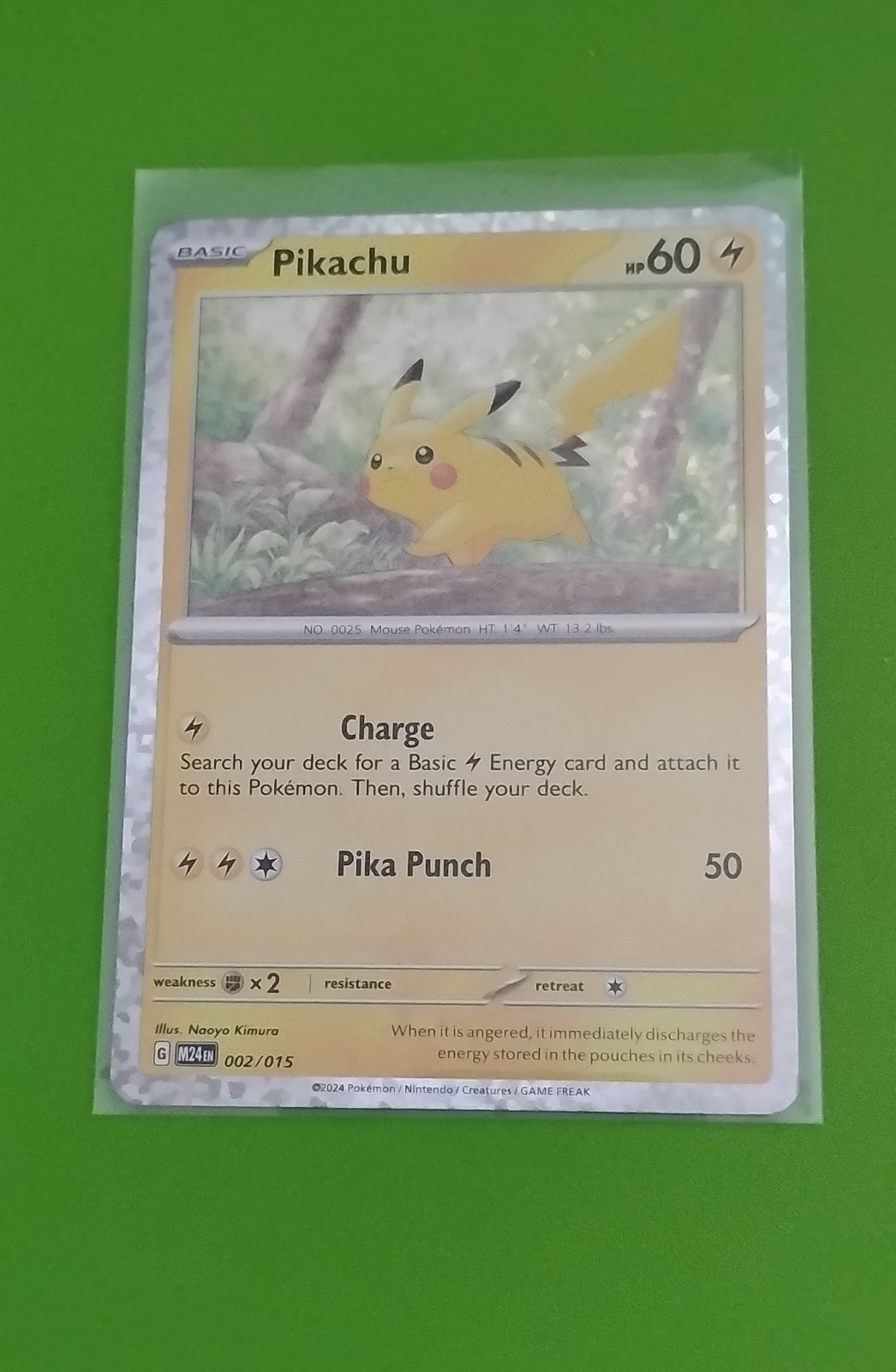 Pikachu 002/015 McDonald's 2024 Holo