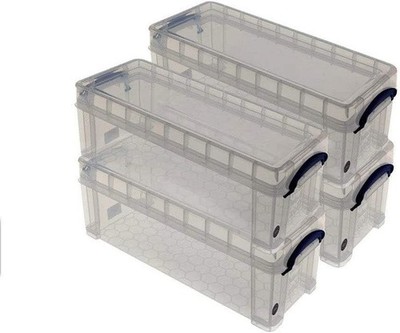 Really Useful Box Kunststoff 6,5 Liter x 4 klar LIEFERUNG AM NÄCHSTEN TAG