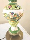 Vtg Capodimonte Italian Porcelain Lamps (2) #532 Marked Hand-painted Cherubs Grn — photo 5