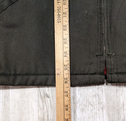Vintage 70s Wrangler Mechanic Work Jacket Quilt Lining Size 44 Dark Olive Brown - Picture 10 of 12
