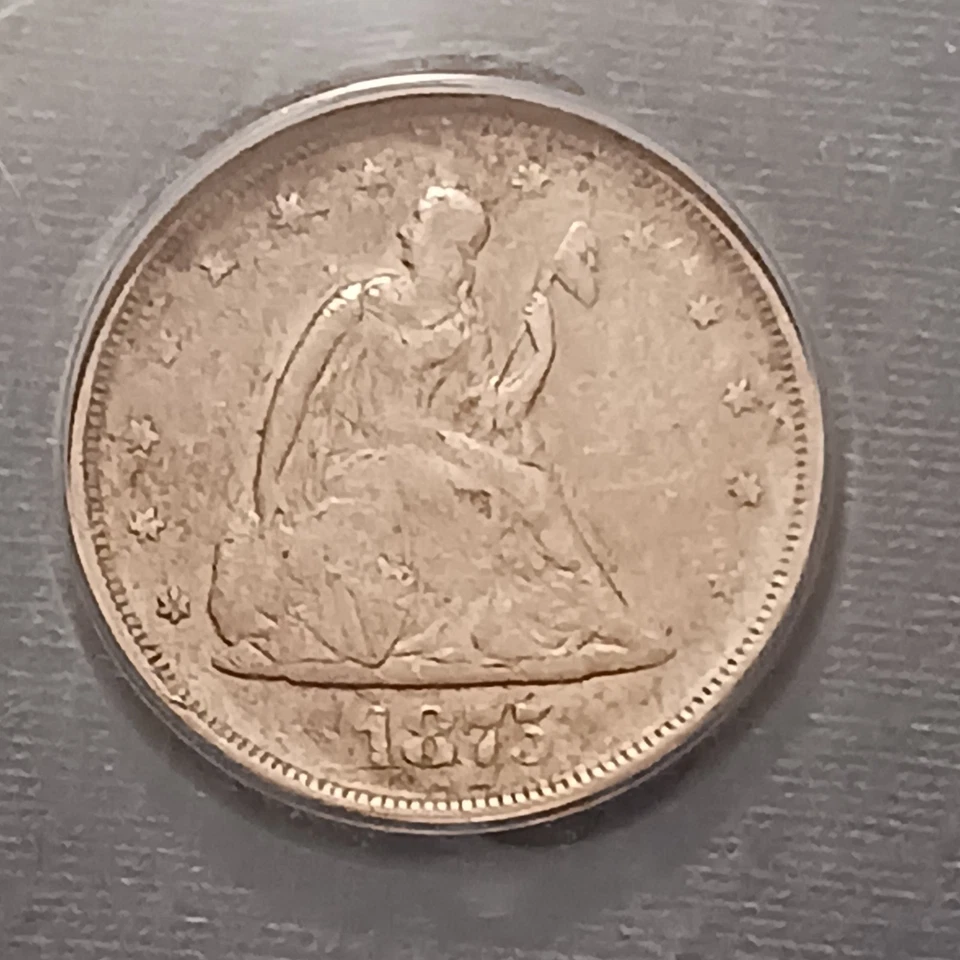 1875-S Twenty Cent Piece ANACS VF30 – 20C Silver Coin – Seated Liberty – Rare - Image 3 of 4