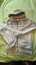 Image of Superdry Orange Label Grey Zip-Up Hoodie – Size L – New/Never Worn