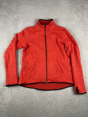 Nike Jacket Womens Medium Red Therma Fit Full Zip Fleece Outdoor 806983-654