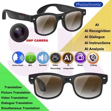AI smart glasses with camera transition lenses for men and women with headphone