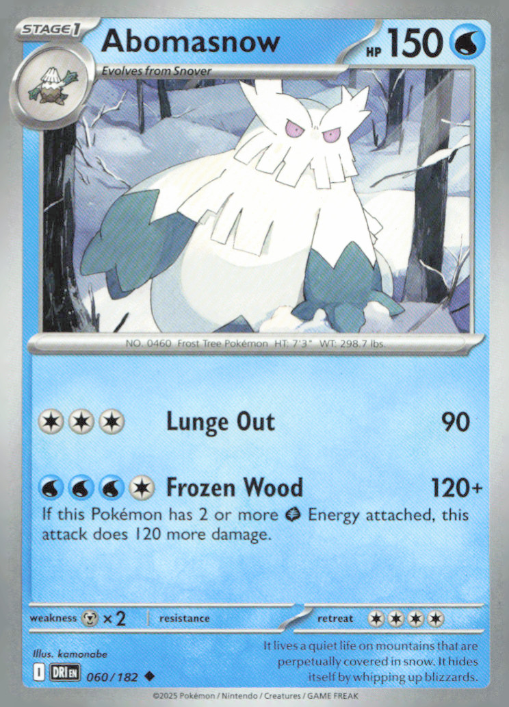 Abomasnow Uncommon SV10: Destined Rivals 060/182 NM