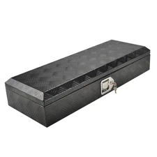 Aluminum 35"X13"X6.4" Tool Box Pickup Trailer Truck Bed Storage Toolbox w/ Lock