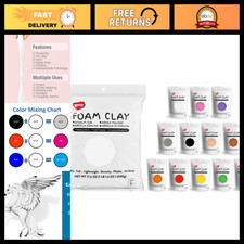 12 Colors Foam Modeling Clay Bundle - Soft, Air Dry, Squishy - Ideal for Cosplay
