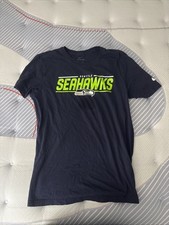 Nike Seattle Seahawks Shirt Youth Medium Navy Dri Fit Performance Pullover EUC