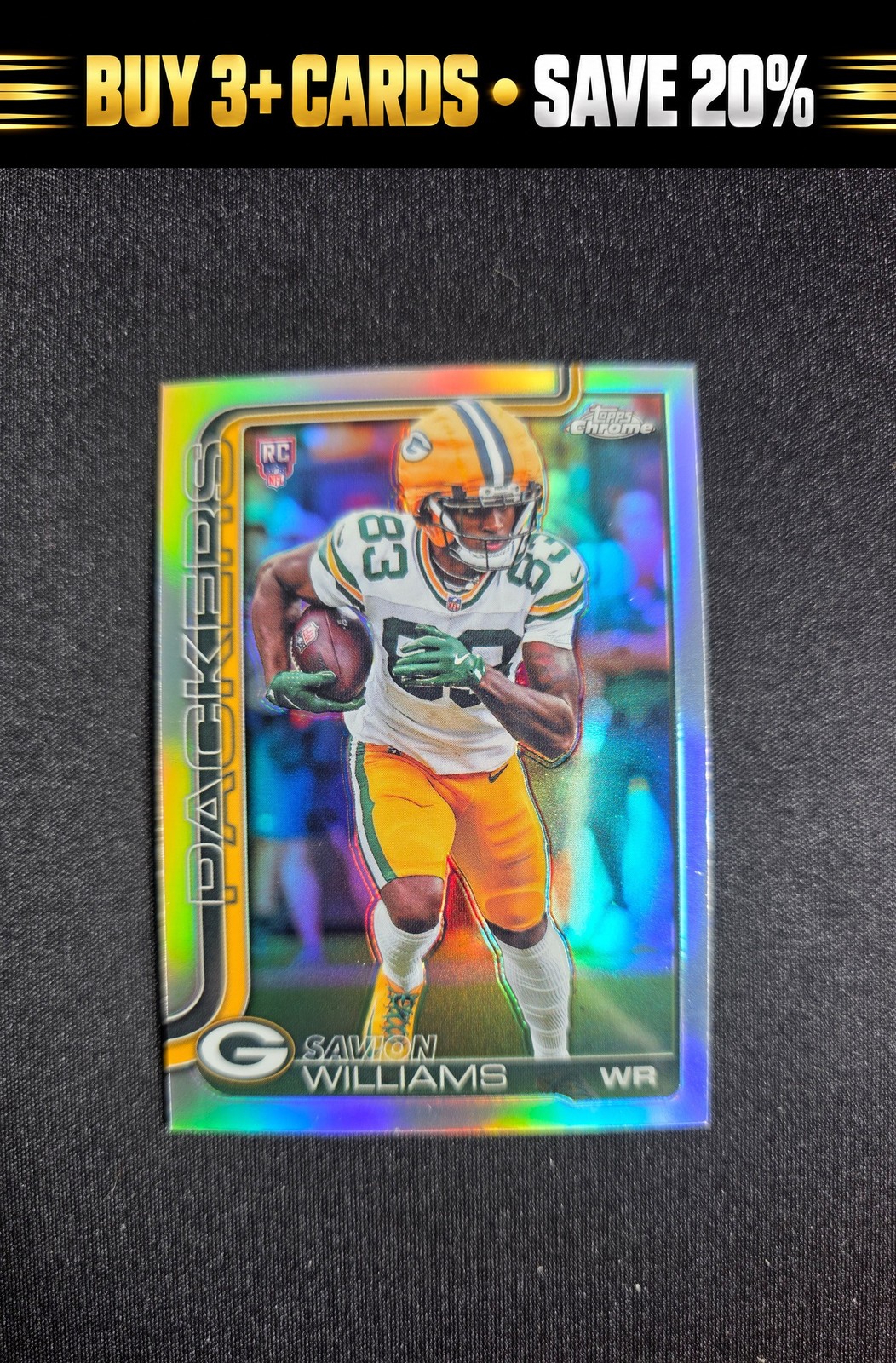 Savion Williams Topps Chrome #340 Prizm Refractor