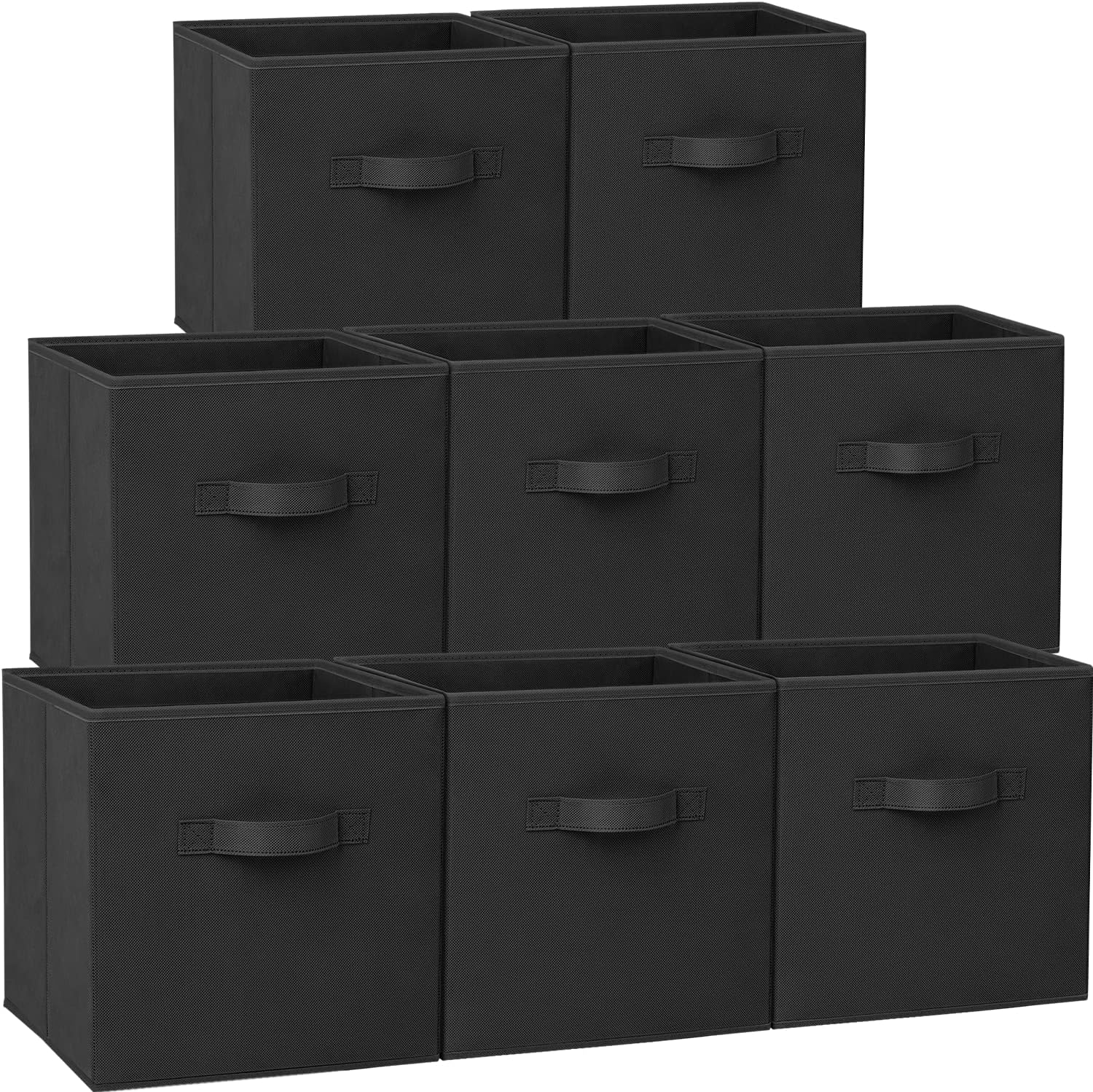 13-Inch Heavy Duty Fabric Storage Bins for Shelves & Closets - Large Storage Cubes
