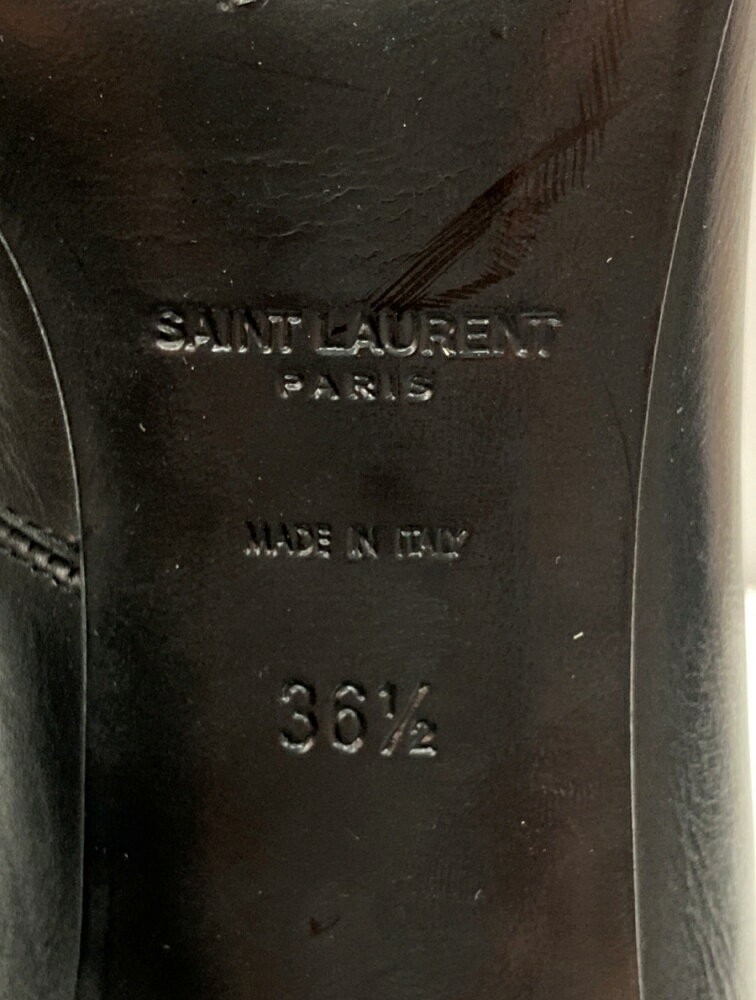 Saint Laurent Short Boots Shoes EU 36.5 US 6.5 Leather Black Authentic thumbnail 7