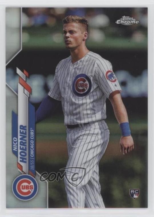 2020 Topps Chrome Photo Variation SP (Pinstripes) Nico Hoerner #161 tw0