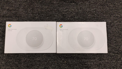 Lot of 2-Google Nest Thermostat Trim Kit - Snow White (GA01837-US), OBN - X2