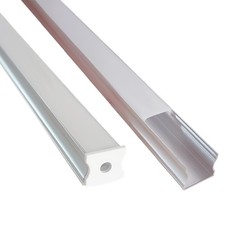 Aluminum LED Strip Fixture Channel Under Counter Cabinet Light Kit U V Angle