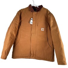 Carhartt C003-BRN Men Arctic Quilt Lined Duck Traditional Coat Brown L Reg NWT