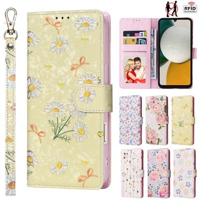 Hülle Für Samsung S26 S25 S24 S23 S22 S21 FE Ultra Muster Kartenfach RFID Cover