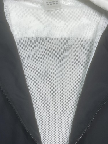 Chaqueta cortavientos Adidas para hombre grande cremallera completa pista tres rayas negra blanca - Imagen 8 de 13